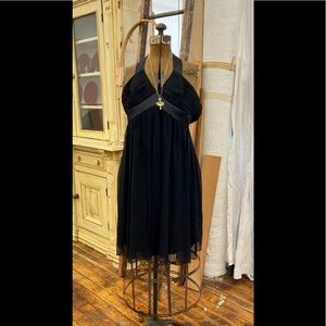 Silk Halter Cocktail Dress